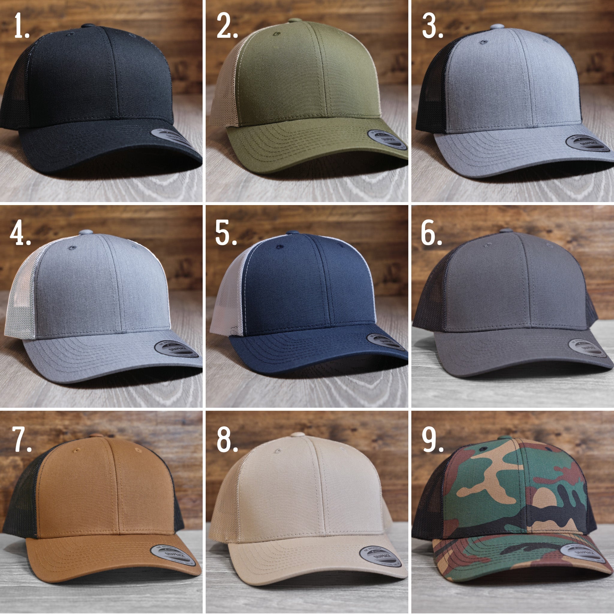 All Trucker Hat Colors for Groomsmen Hats