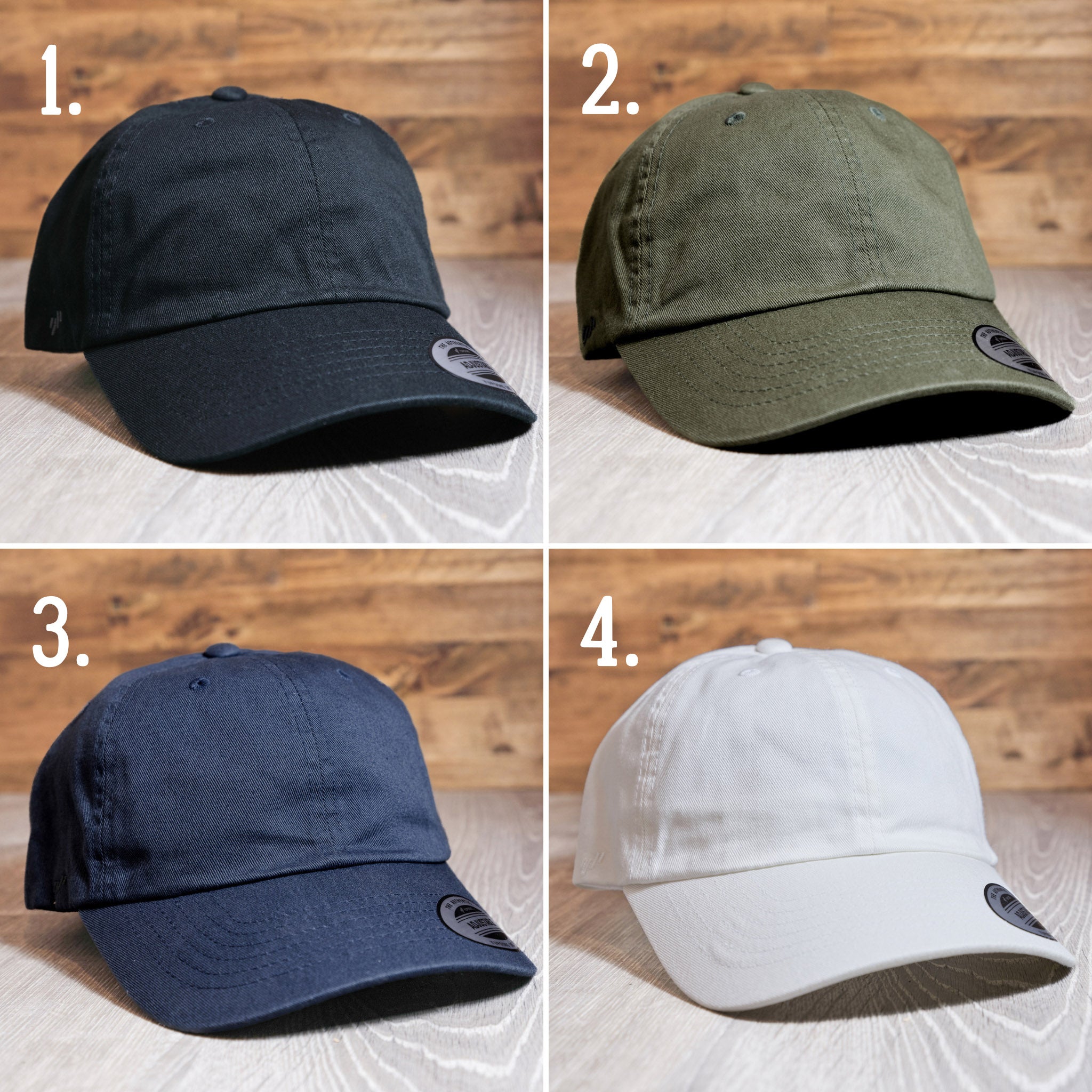 Custom Wedding Party Dad Hat Color Options