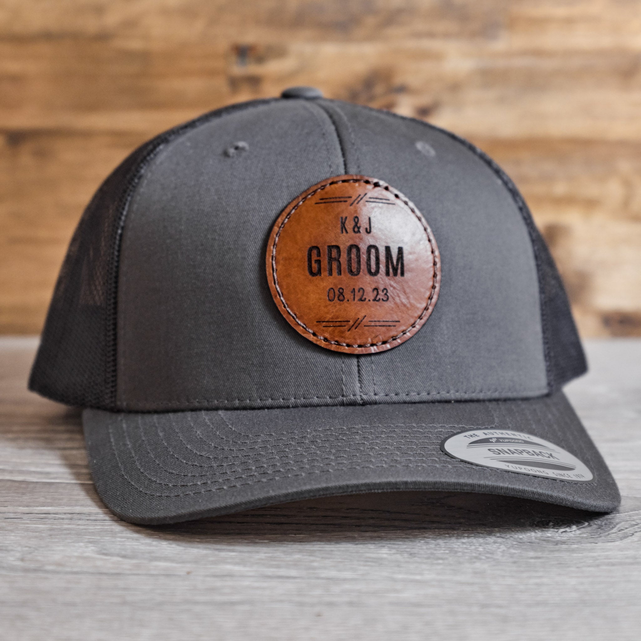 Custom Wedding Party Trucker Hat | Circle Patch