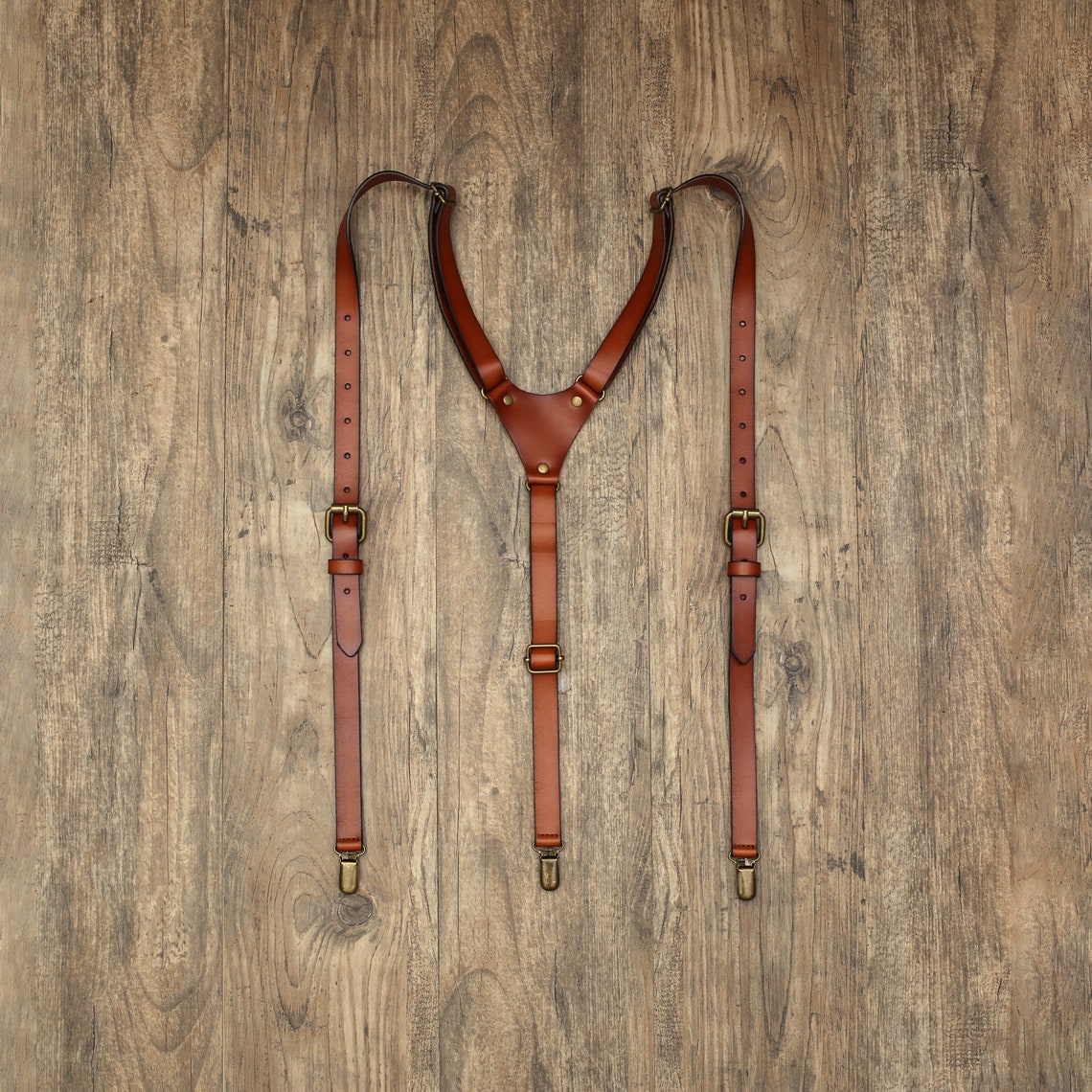 Wedding Groomsmen Leather Suspenders