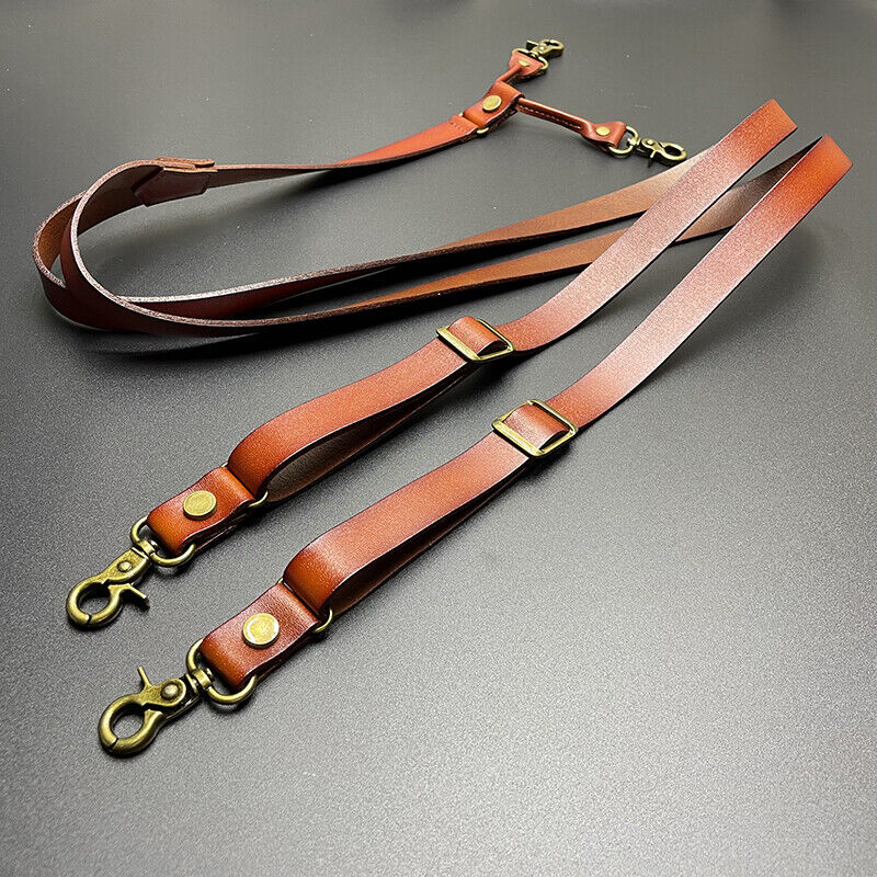 Personalized Wedding Party Leather Suspenders