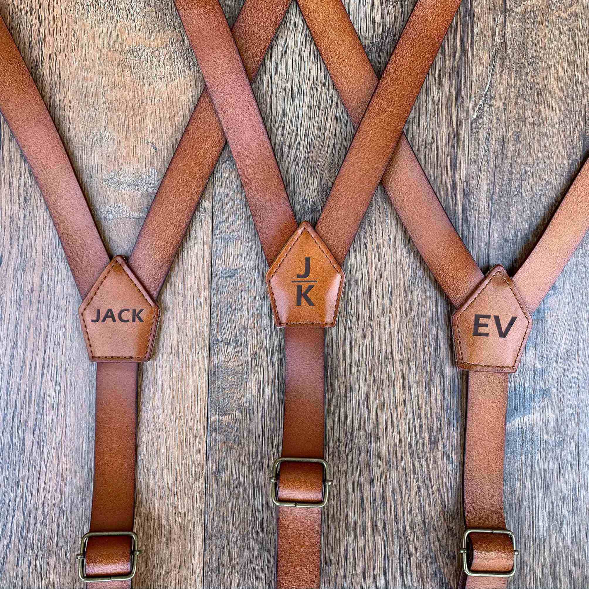 Groomsmen Leather Suspenders